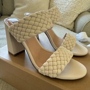 Steve Madden Cream Braided Women's Heels